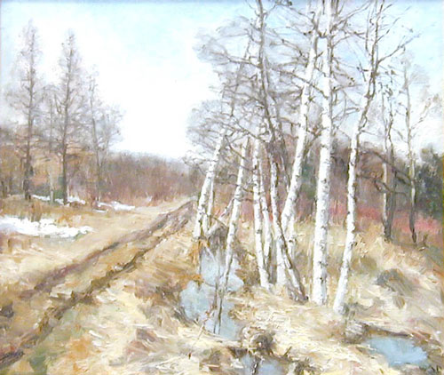 Thawed path. 50x70, 2003 