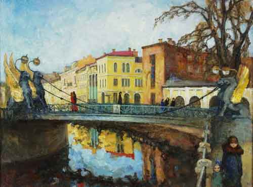 The Bank's bridge. 60x80, 2003