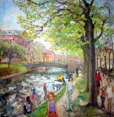 Sunday walk. 60x61, 2004 