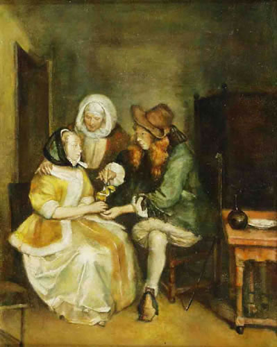 A glass of lemonade/H. Terborch (1665). Copy, 40x50, 2001